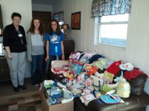 Results of a donation baby shower done by FCCLA members at Bolivar High School. Photo courtesy of club's adviser.
