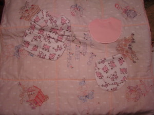 Example of a matching layette set.