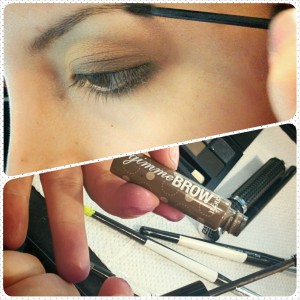 Step four: Using Benefit Gimme Brown, fill in your brows for a very natural look. Very practical tool!